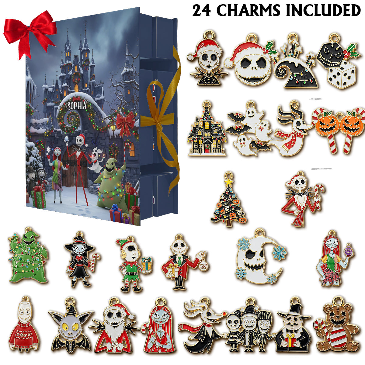 Nightmare - Personalized Nightmare Folded Advent Calendar With Ornaments