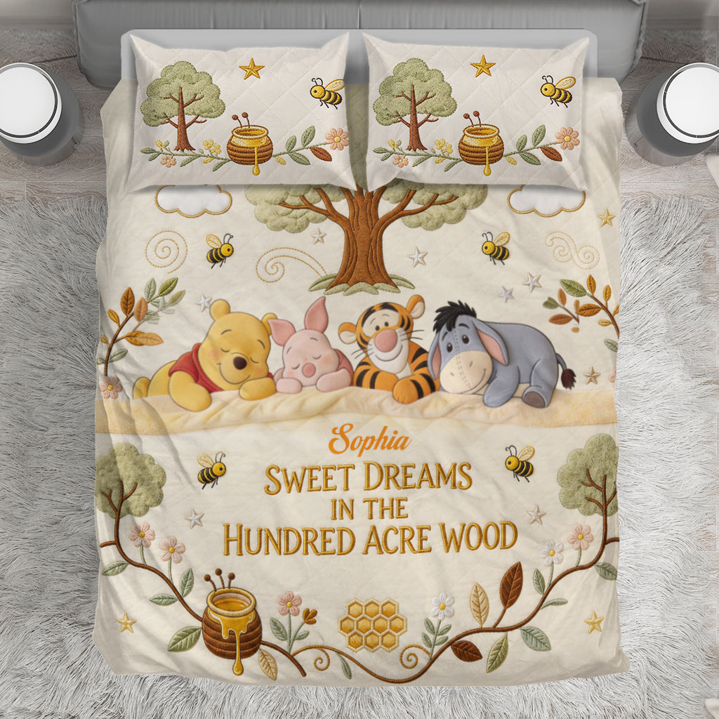 Sweet Dreams - Personalized Yellow Bear Bedding Set