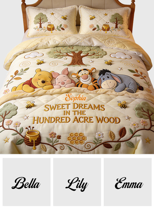 Sweet Dreams - Personalized Yellow Bear Bedding Set