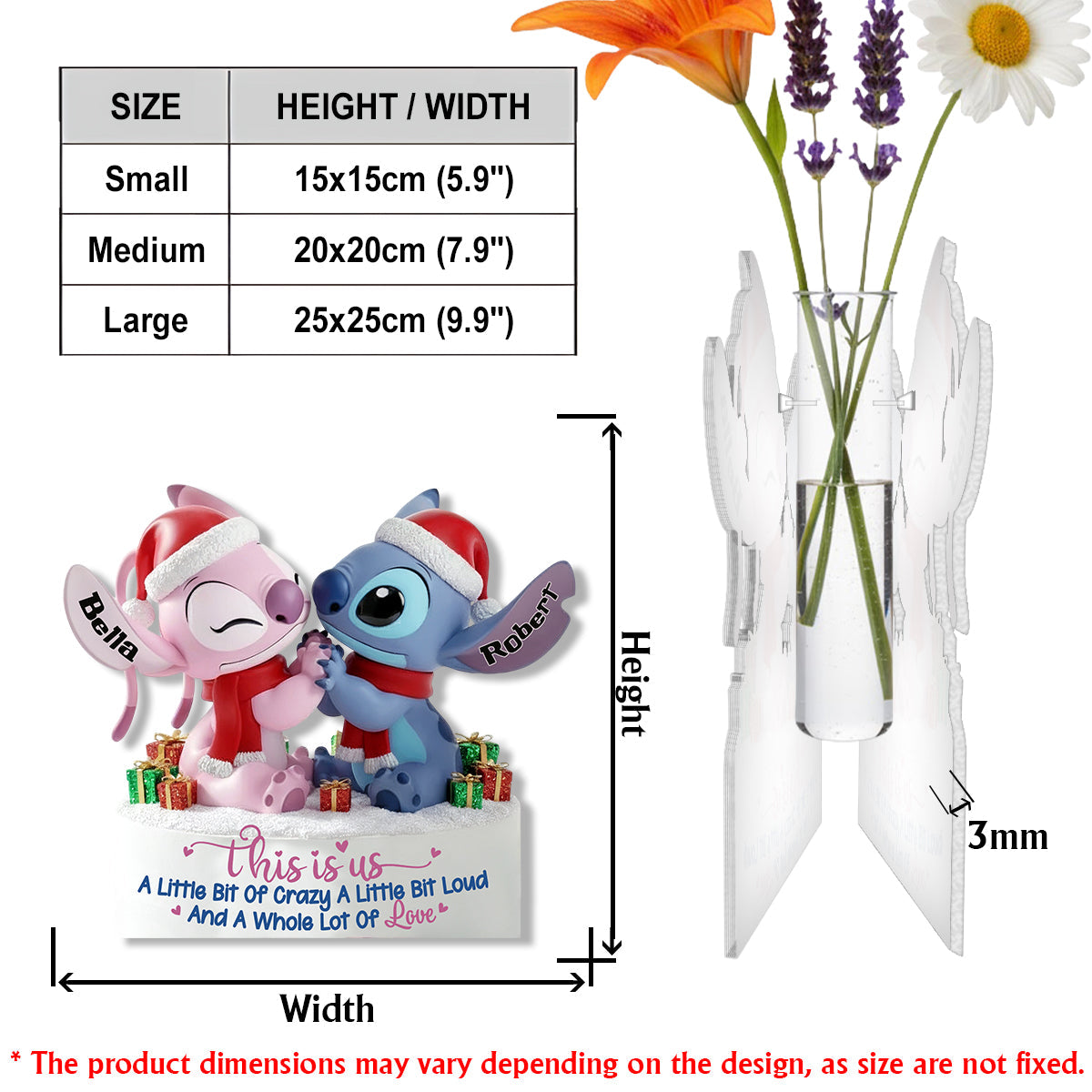 This Is Us - Personalized Ohana Custom Shape Acrylic Flower Vase