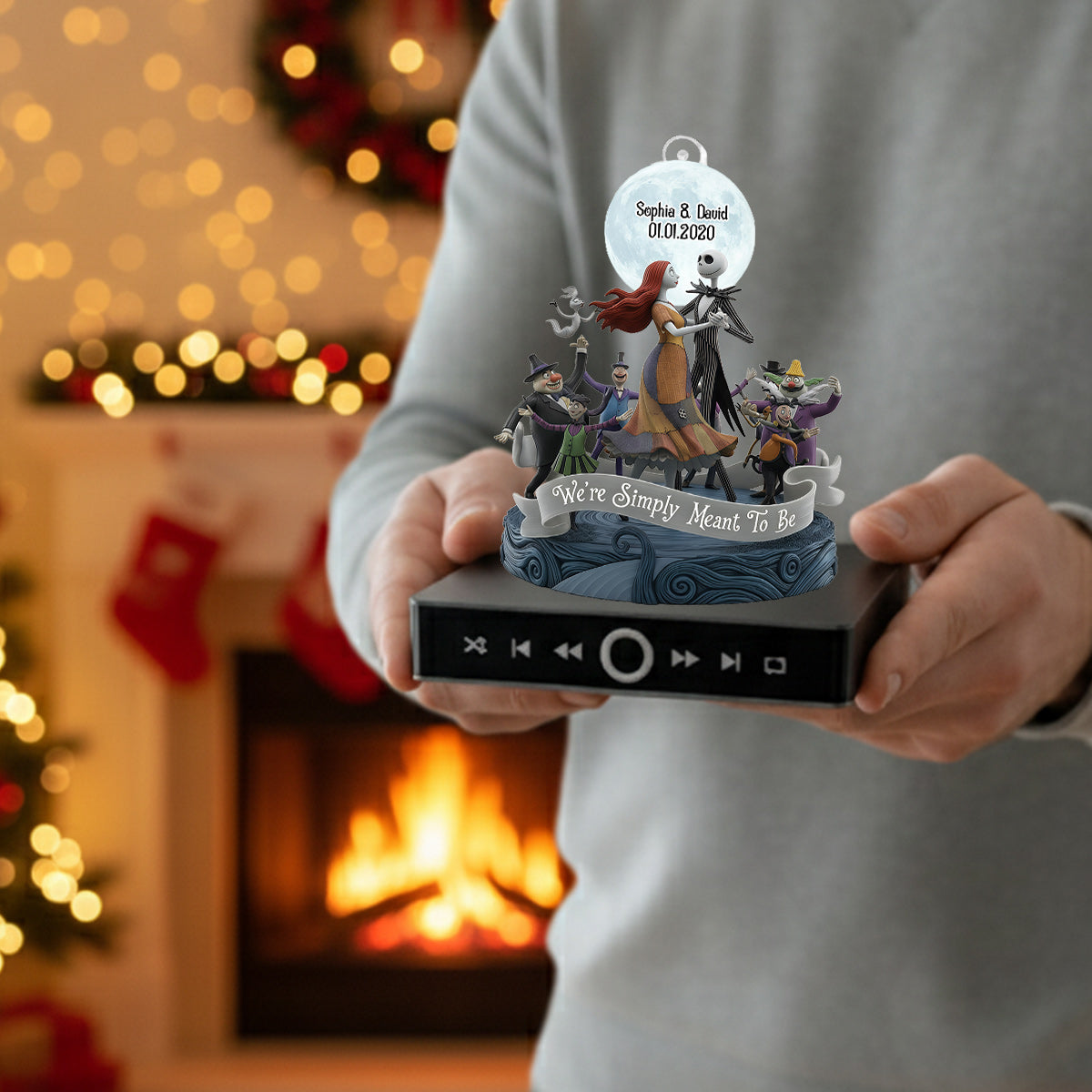 We're Simply Meant To Be - Personalized Nightmare Music Ornament
