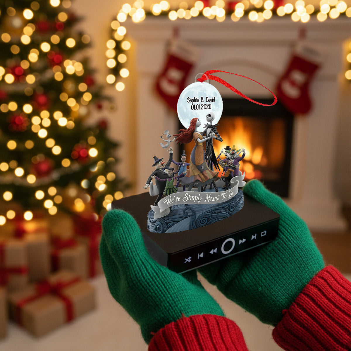 We're Simply Meant To Be - Personalized Nightmare Music Ornament