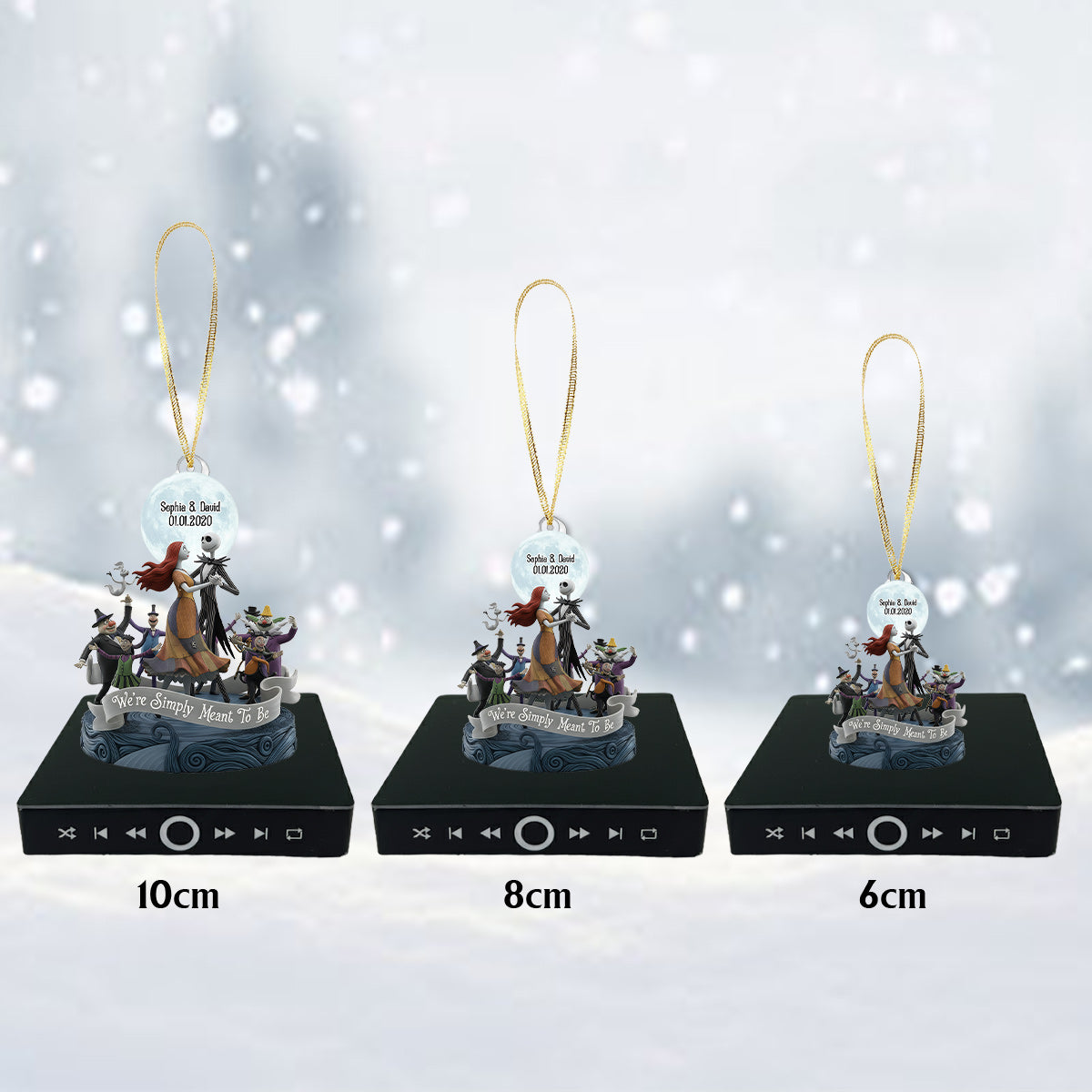 We're Simply Meant To Be - Personalized Nightmare Music Ornament