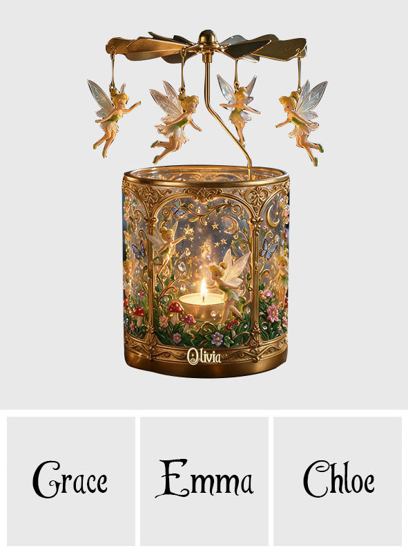 Magical Garden Fairy - Personalized Flying Fairy Spinning Candle Holder