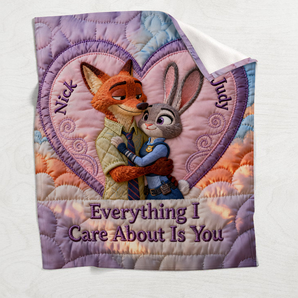 Everything I Care About Is You - Personalized Mouse Blanket