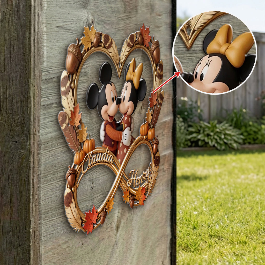 Our Thanksgiving Together - Personalized Mouse 3D Printed Cut Metal Sign
