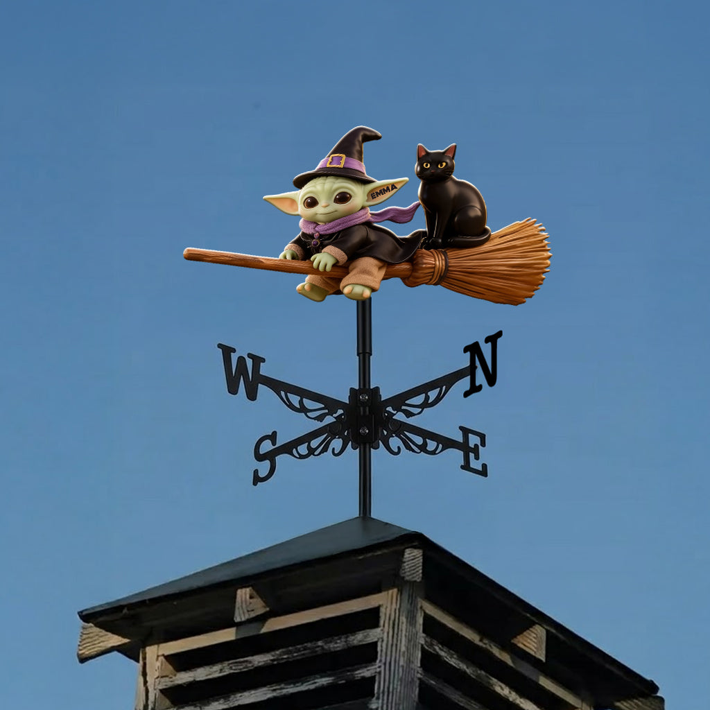 Cute Alien Baby - Personalized The Force Weather Vane