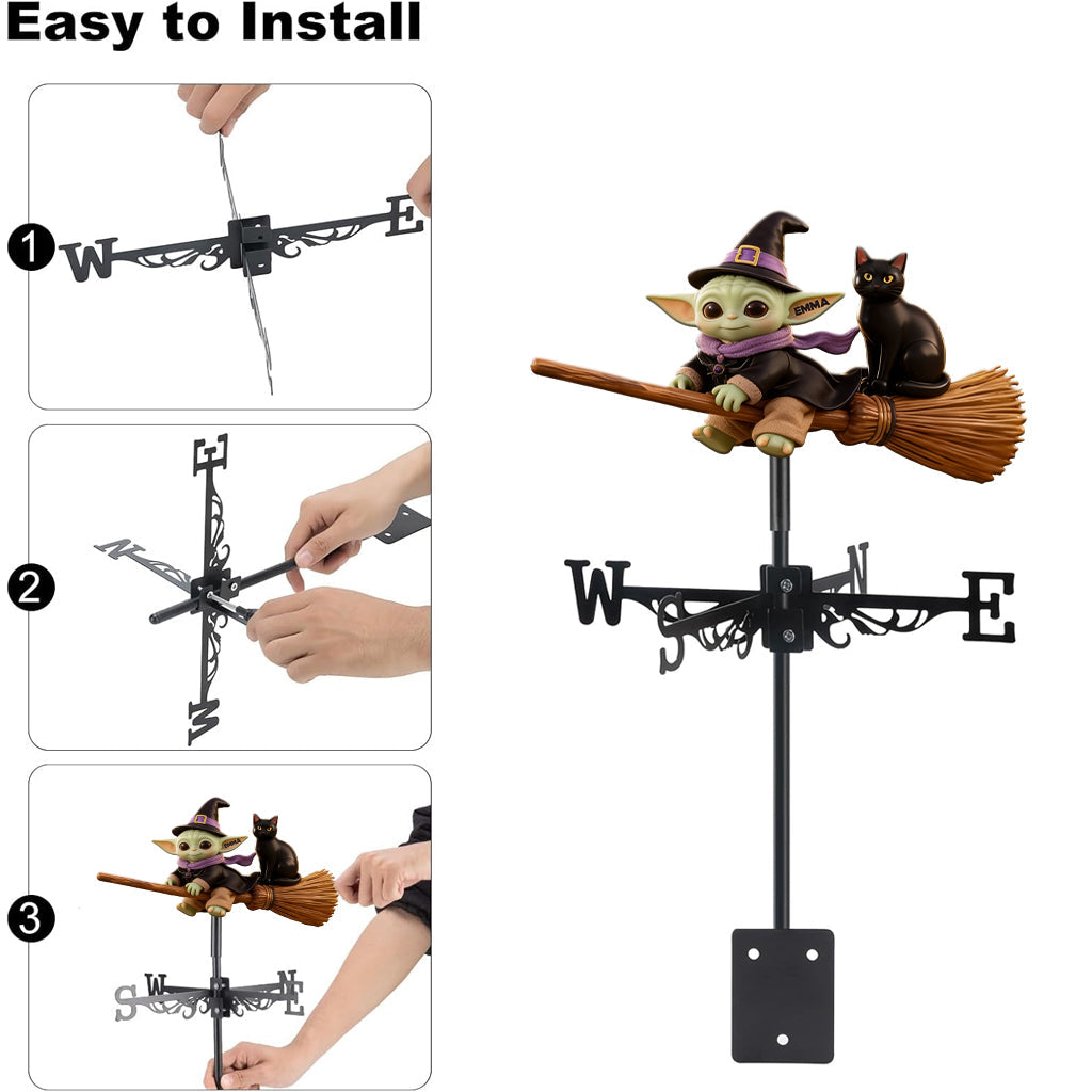 Cute Alien Baby - Personalized The Force Weather Vane