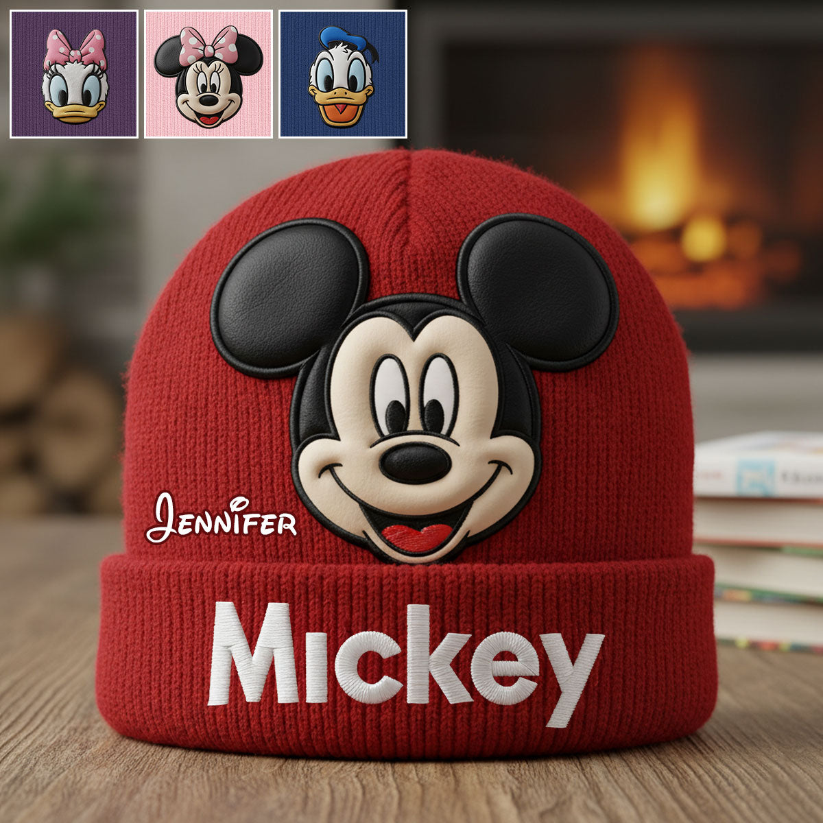 Magical Friends - Personalized Mouse Beanie Hat With Patches