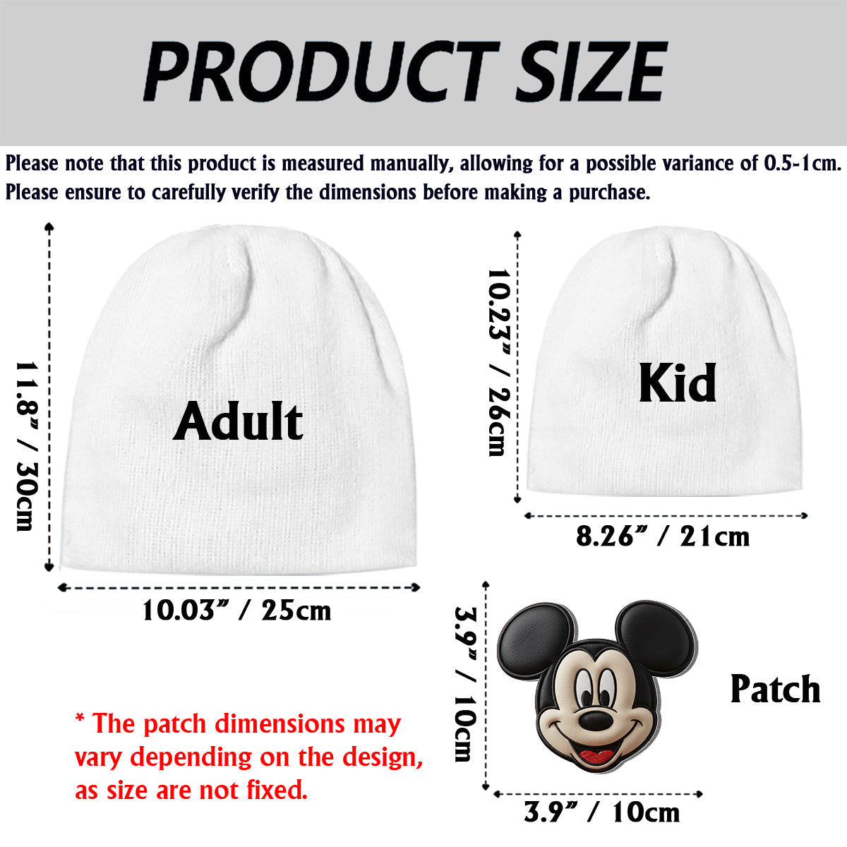 Magical Friends - Personalized Mouse Beanie Hat With Patches
