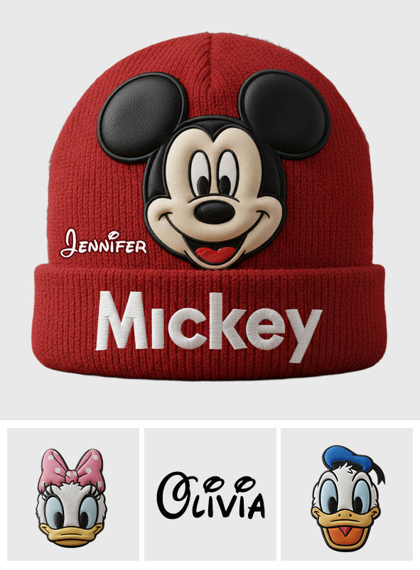Magical Friends - Personalized Mouse Beanie Hat With Patches