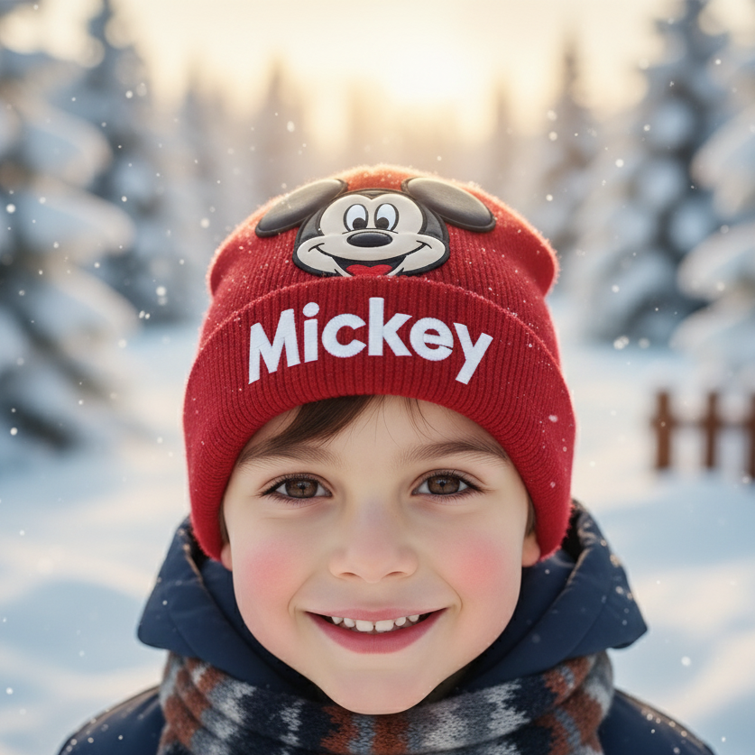 Magical Friends - Personalized Mouse Beanie Hat With Patches