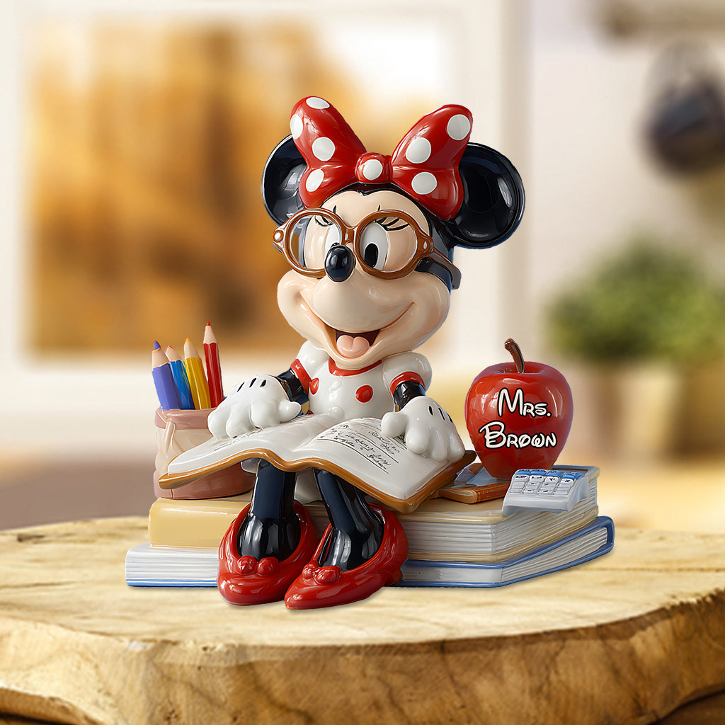 Teaching is a Work of Heart - Mouse Pals - Personalized Teacher Custom Shaped Acrylic Plaque