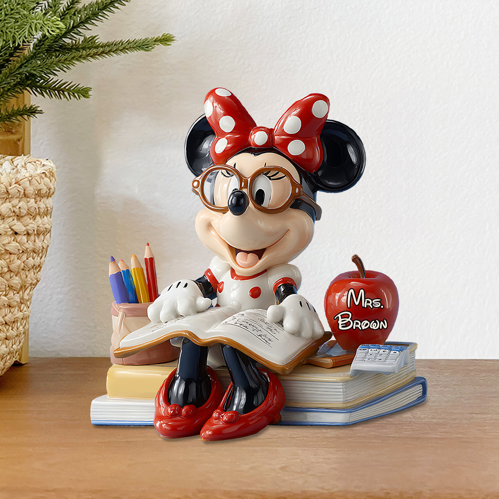 Teaching is a Work of Heart - Mouse Pals - Personalized Teacher Custom Shaped Acrylic Plaque