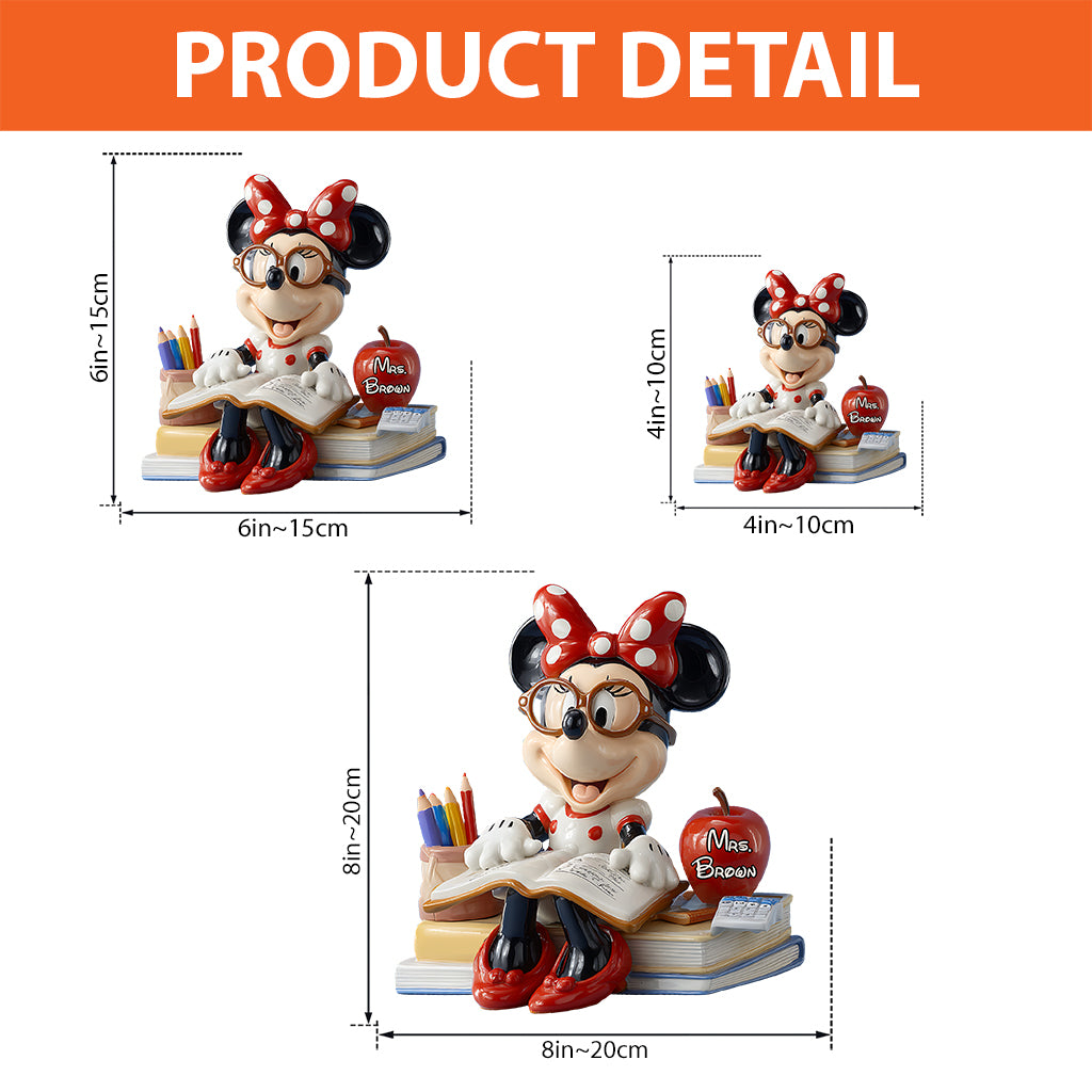 Teaching is a Work of Heart - Mouse Pals - Personalized Teacher Custom Shaped Acrylic Plaque