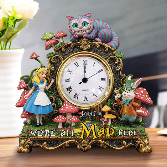 We're All Mad Here - Personalized Magical Acrylic Clock Plaque