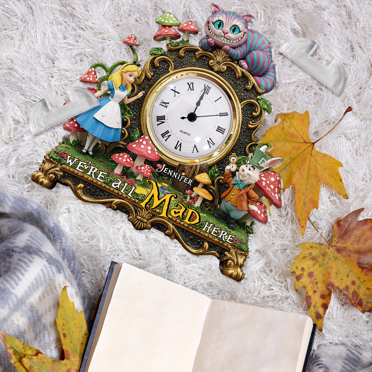 We're All Mad Here - Personalized Magical Acrylic Clock Plaque