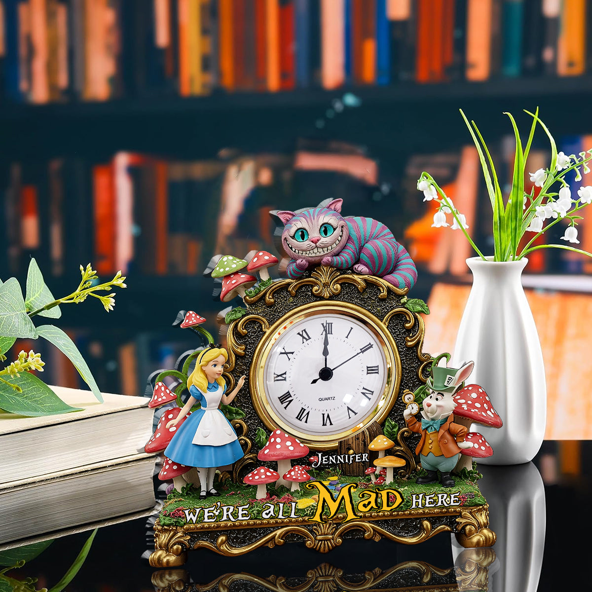 We're All Mad Here - Personalized Magical Acrylic Clock Plaque