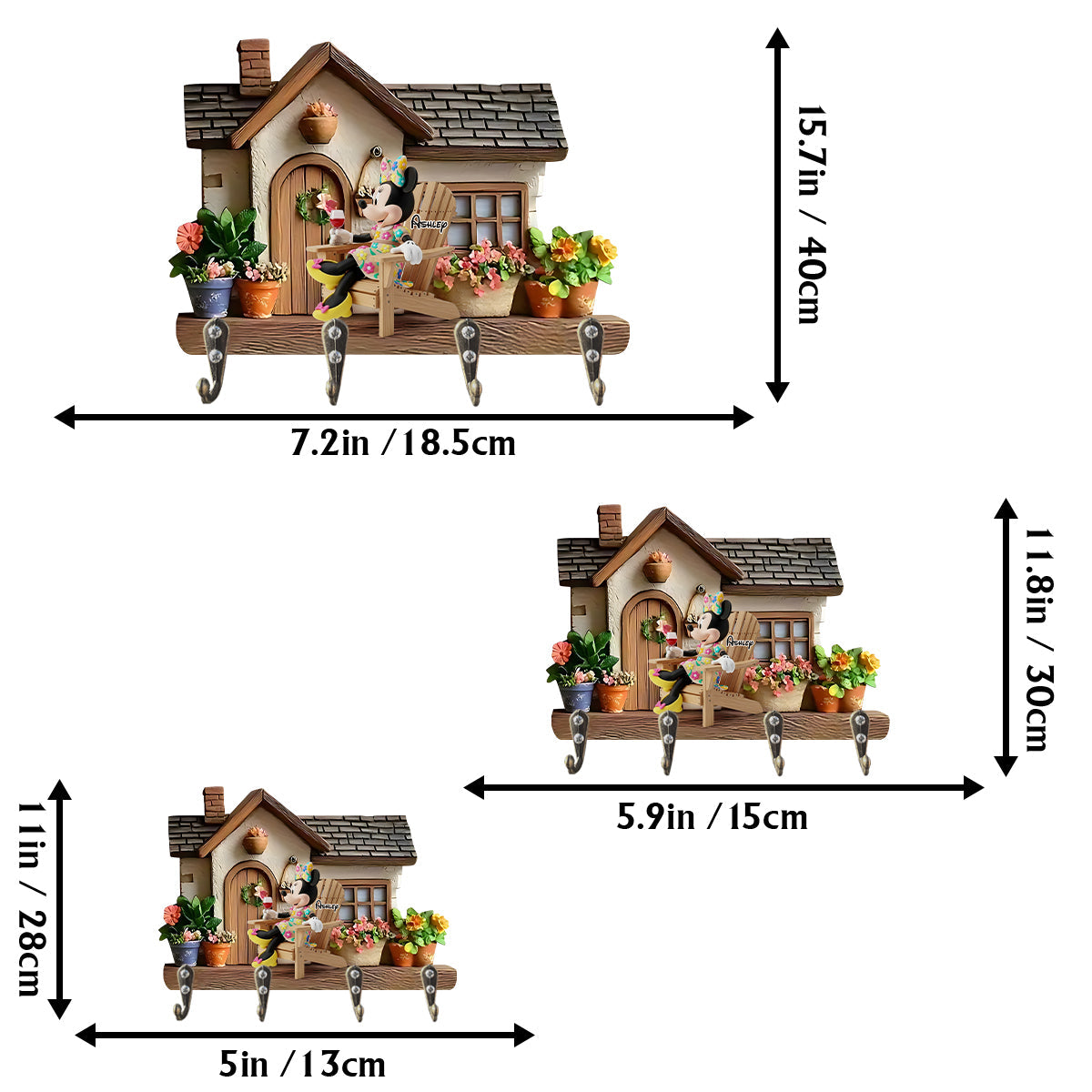 Welcome To My Garden - Personalized Mouse Custom Shaped Key Rack