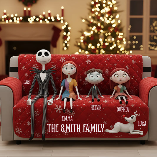 Nightmare Family - Personalized Nightmare Quilted Sofa/Couch Cover