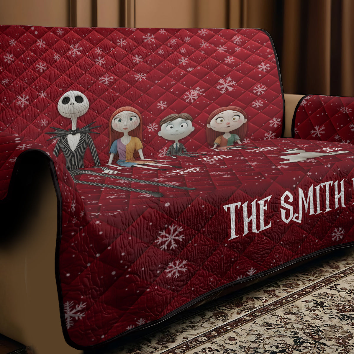 Nightmare Family - Personalized Nightmare Quilted Sofa/Couch Cover