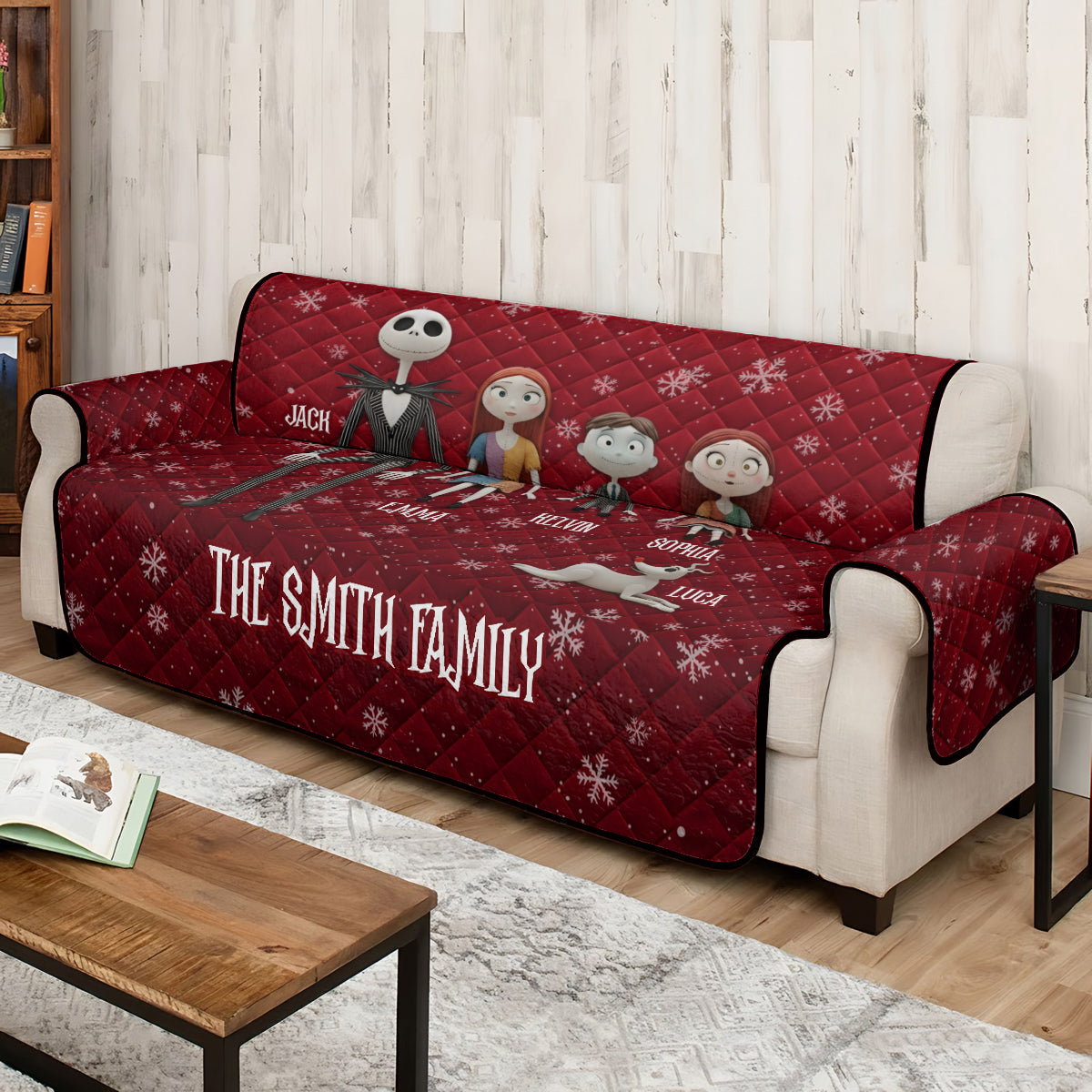 Nightmare Family - Personalized Nightmare Quilted Sofa/Couch Cover