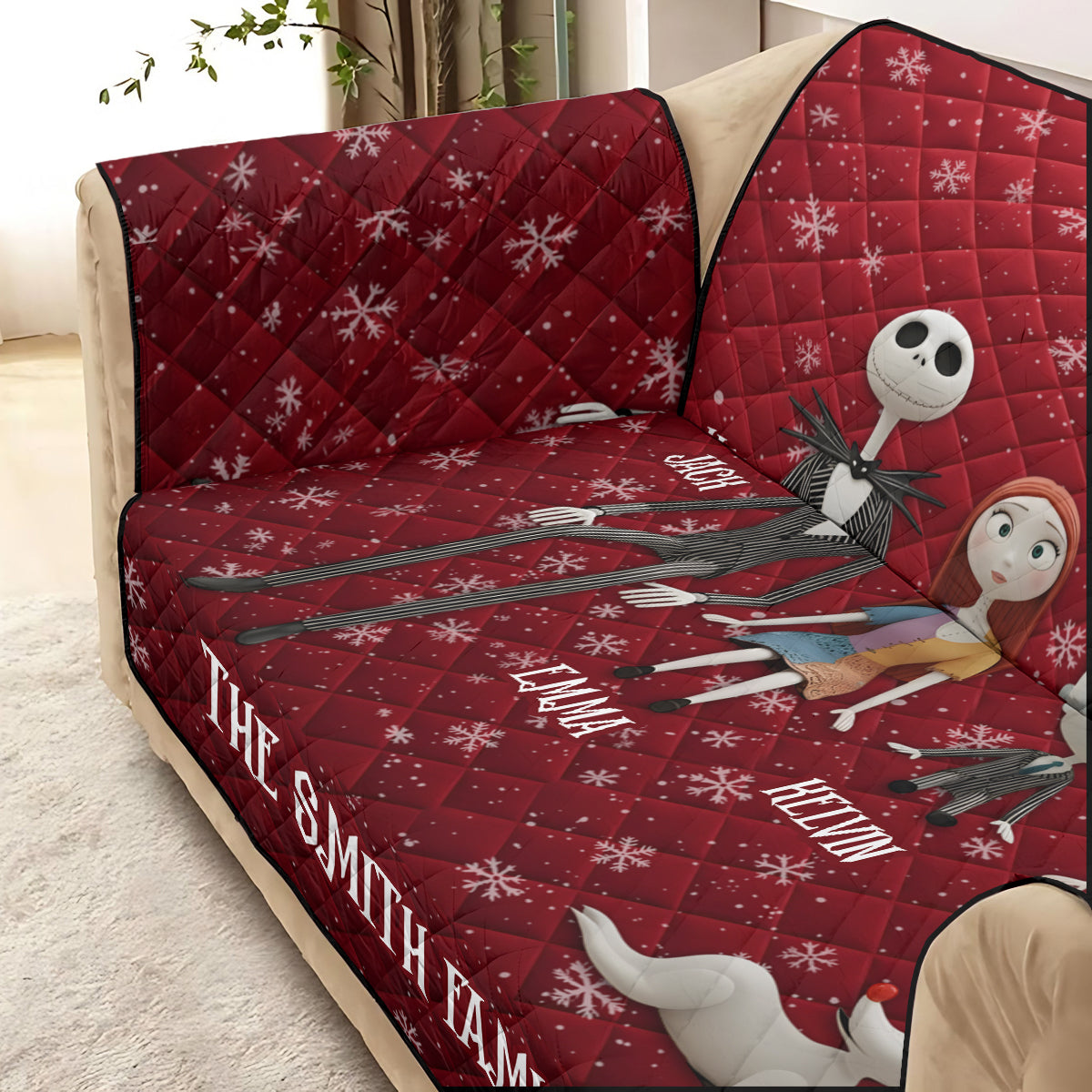 Nightmare Family - Personalized Nightmare Quilted Sofa/Couch Cover