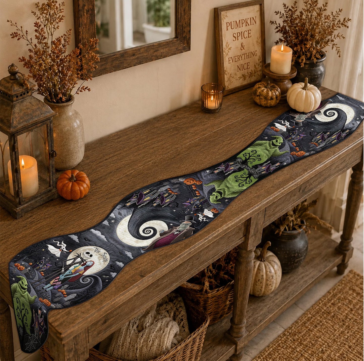 Halloween Nightmare - Personalized Nightmare Custom Shape Table Runner