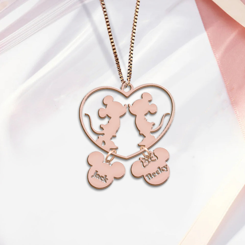 We Found Our Happily Ever After - Personalized Mouse Necklace with Charms