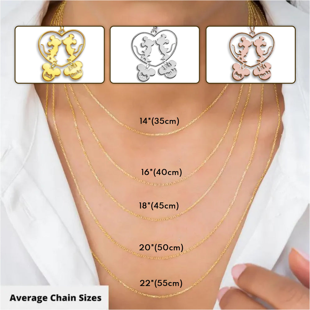 We Found Our Happily Ever After - Personalized Mouse Necklace with Charms