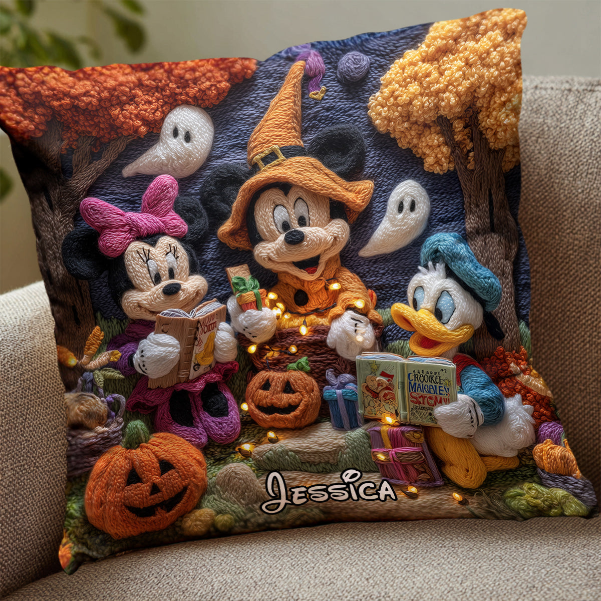 Magic Land - Personalized Mouse Throw Pillow