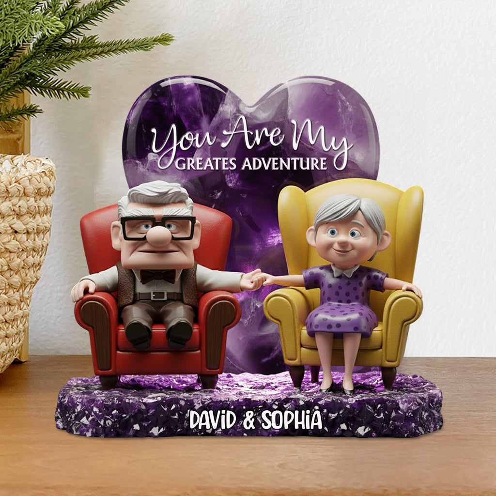 You Are My Greatest Adventure - Personalized Couple Custom Shaped Acrylic Plaque