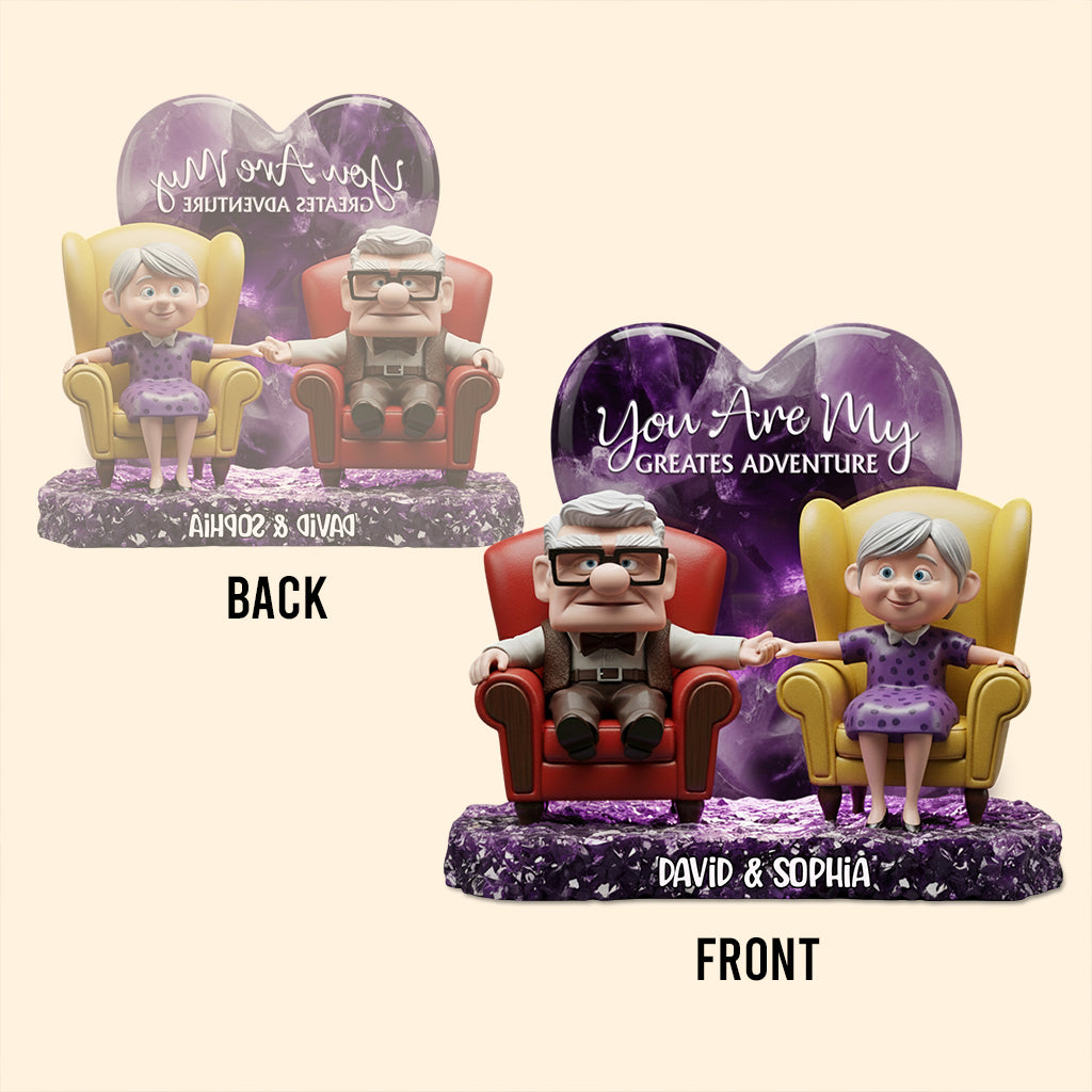 You Are My Greatest Adventure - Personalized Couple Custom Shaped Acrylic Plaque