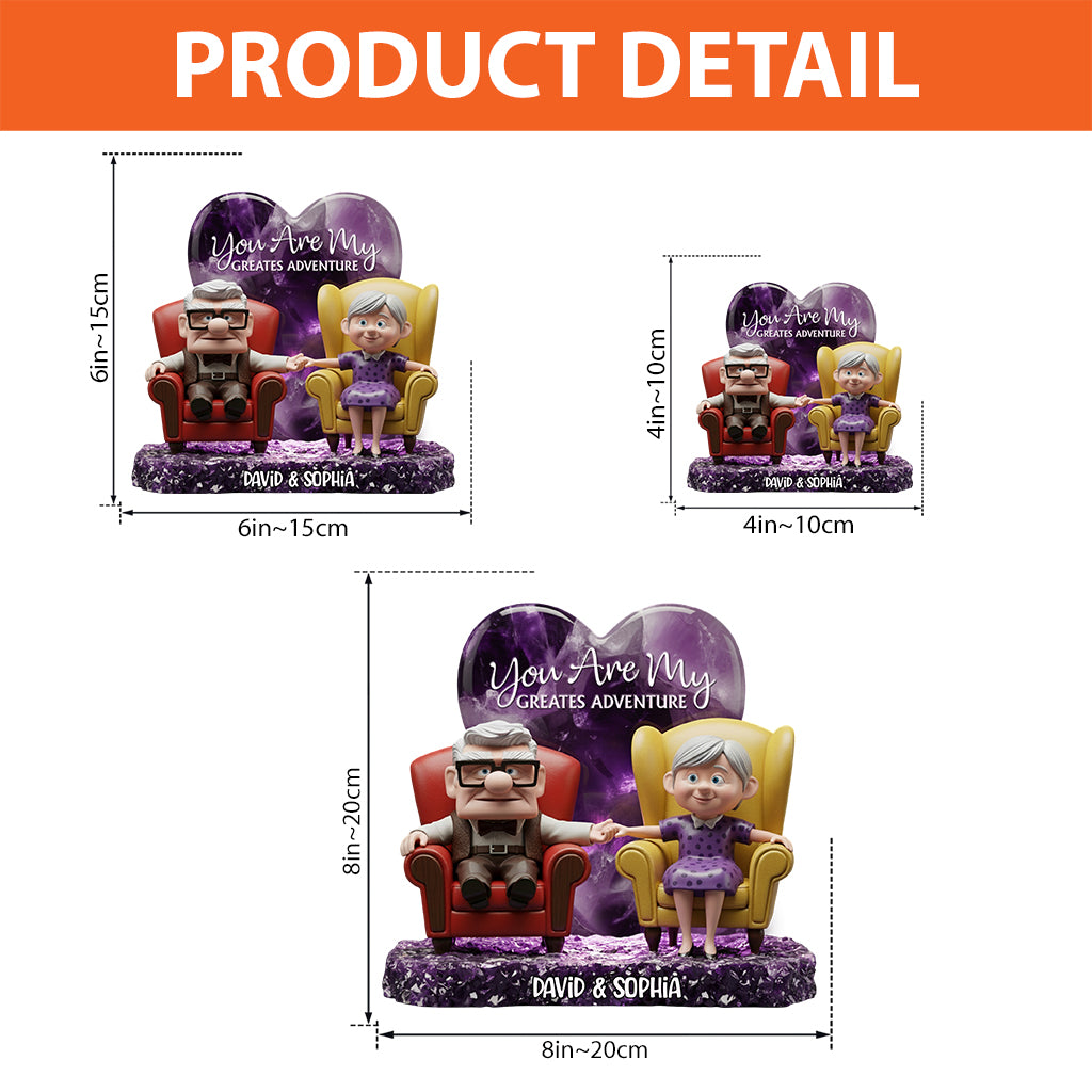 You Are My Greatest Adventure - Personalized Couple Custom Shaped Acrylic Plaque