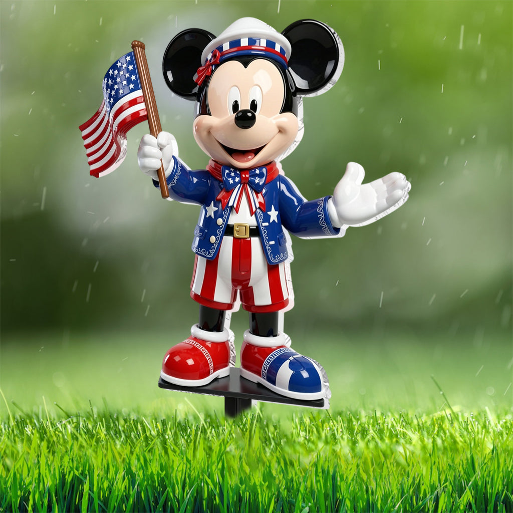 Magical Mouse Ears Independence Day Decoration - Personalized Mouse Acrylic Stake & Metal Sign