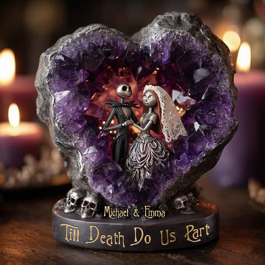 Amethyst Style Spooky Couple, Till Death Do Us Part, Wedding Gift - Personalized Nightmare Custom Shaped Acrylic Plaque