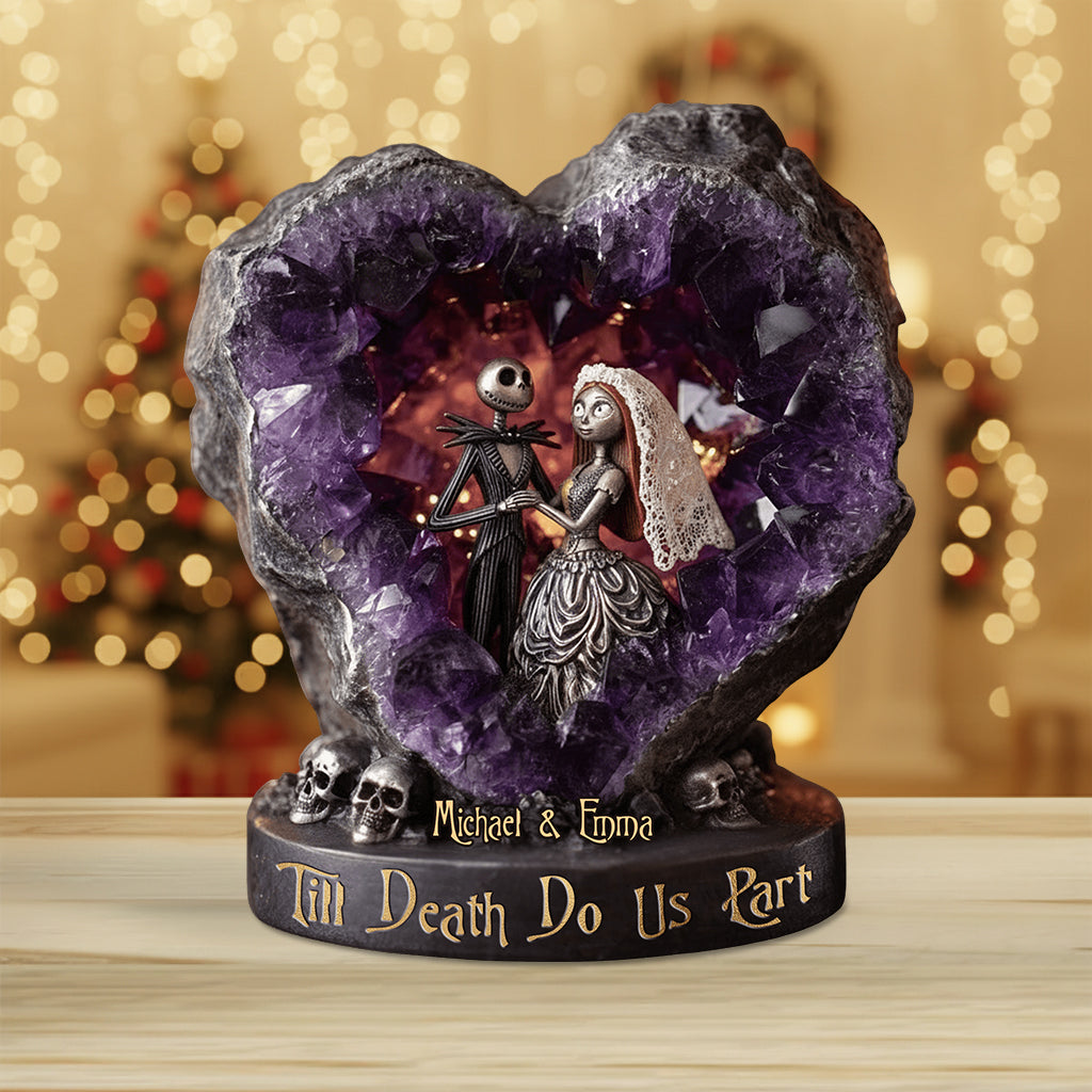 Amethyst Style Spooky Couple, Till Death Do Us Part, Wedding Gift - Personalized Nightmare Custom Shaped Acrylic Plaque