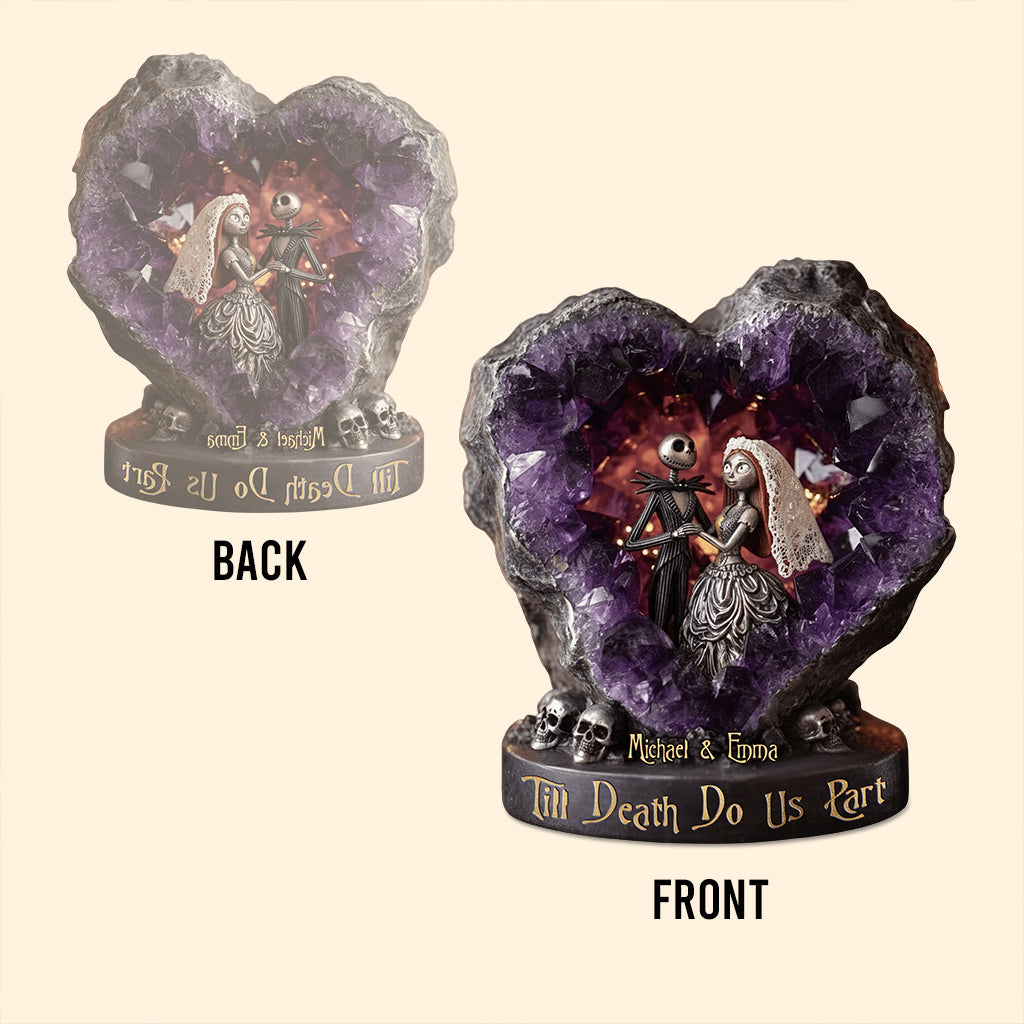 Amethyst Style Spooky Couple, Till Death Do Us Part, Wedding Gift - Personalized Nightmare Custom Shaped Acrylic Plaque