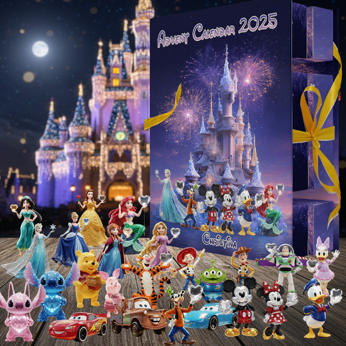 Magical Time - Personalized Mouse Folded Advent Calendar With Ornaments