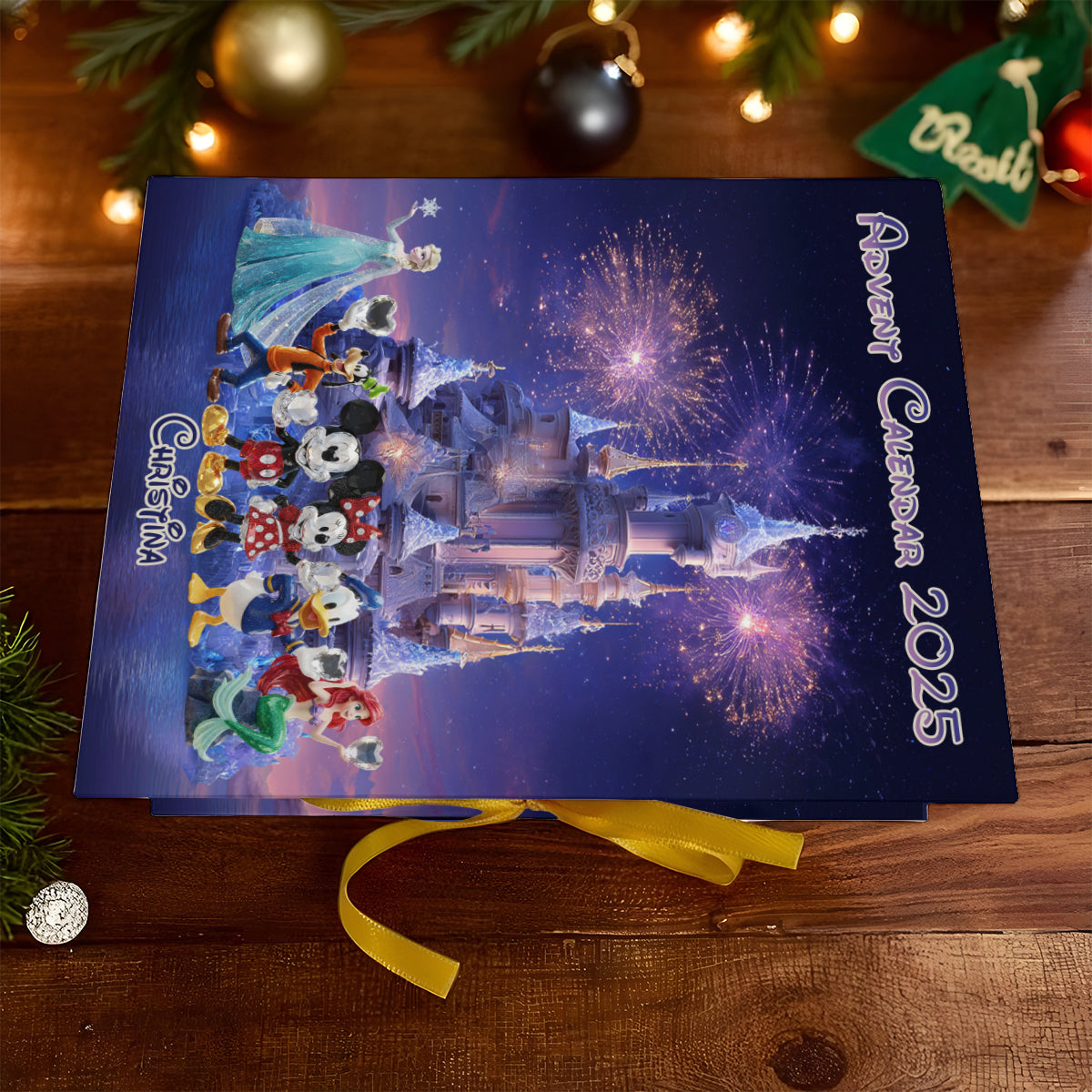 Magical Time - Personalized Mouse Folded Advent Calendar With Ornaments