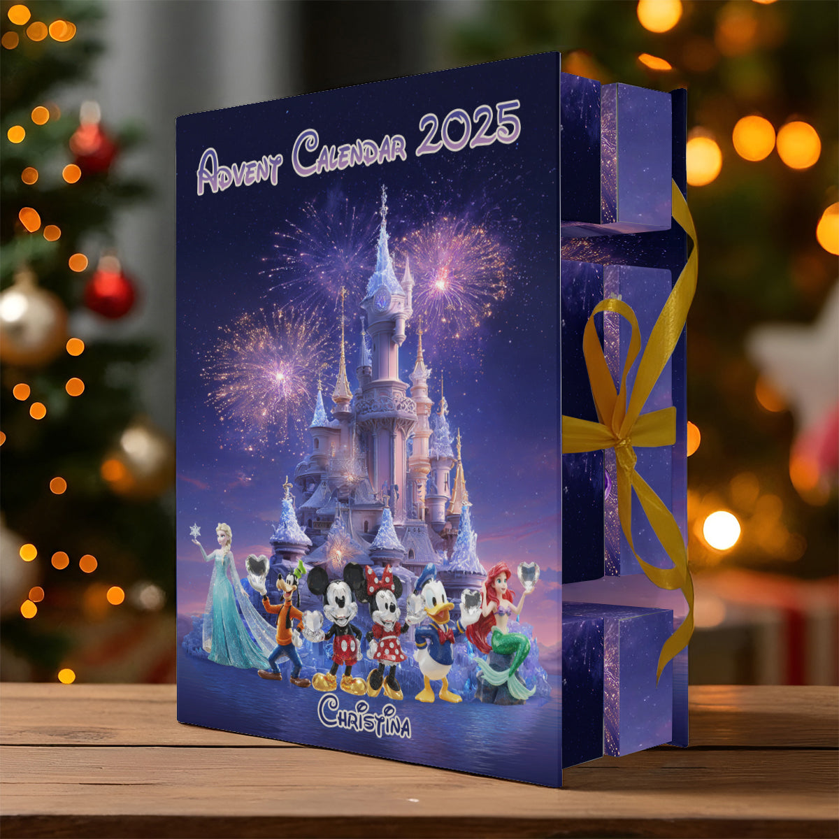 Magical Time - Personalized Mouse Folded Advent Calendar With Ornaments