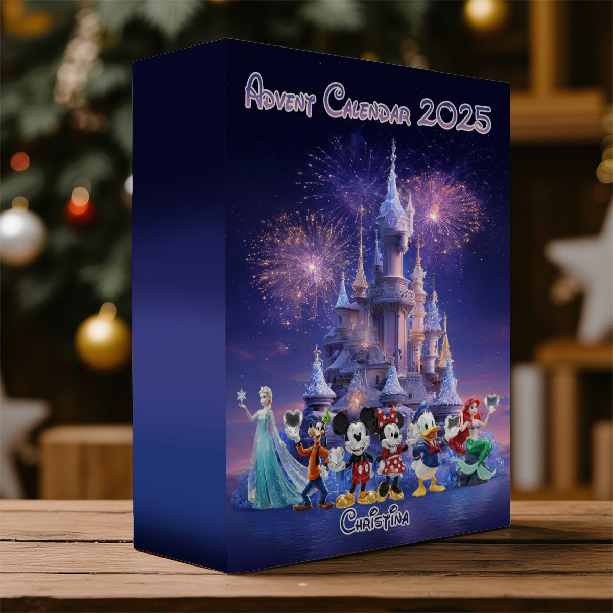 Magical Time - Personalized Mouse Folded Advent Calendar With Ornaments
