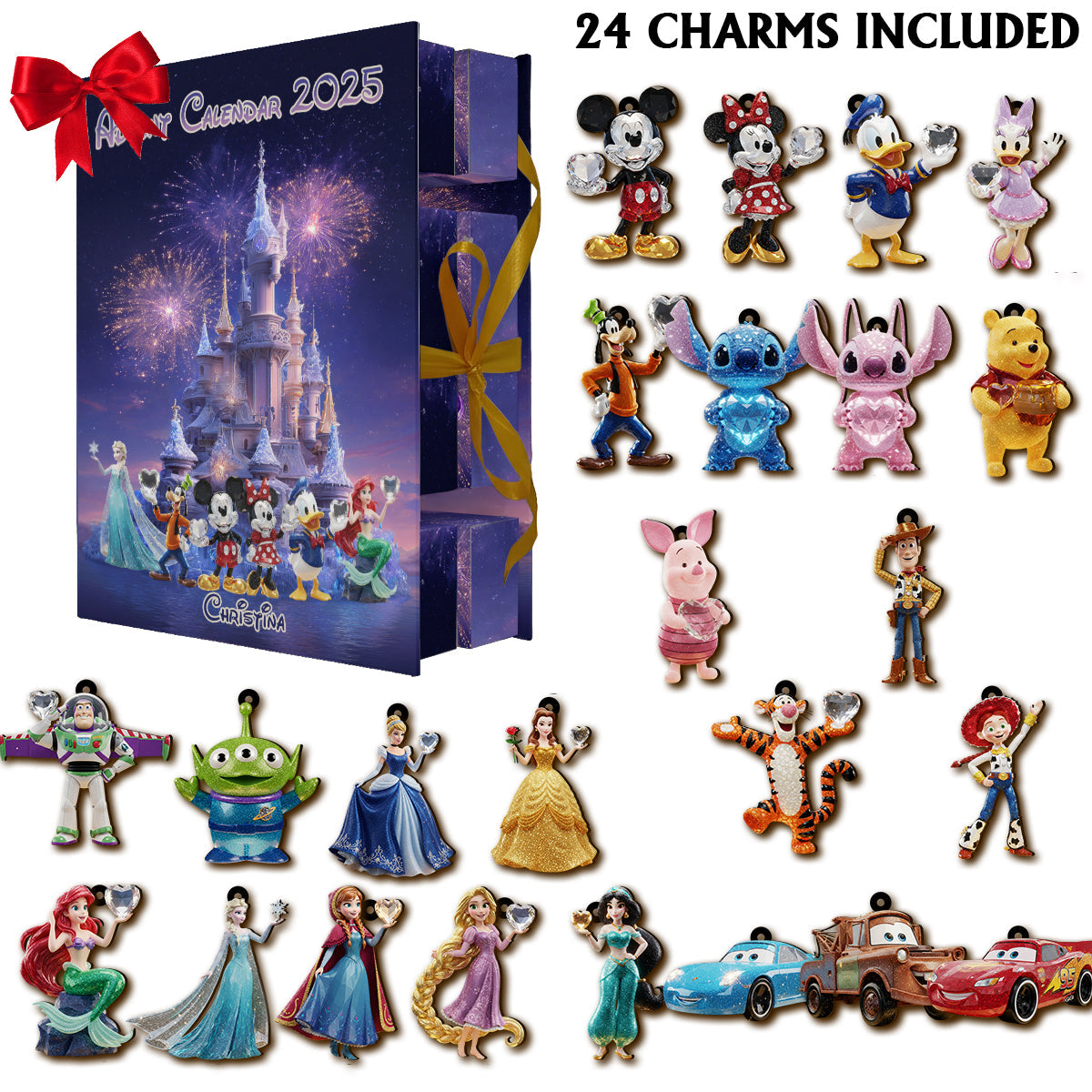 Magical Time - Personalized Mouse Folded Advent Calendar With Ornaments