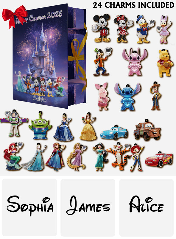 Magical Time - Personalized Mouse Folded Advent Calendar With Ornaments