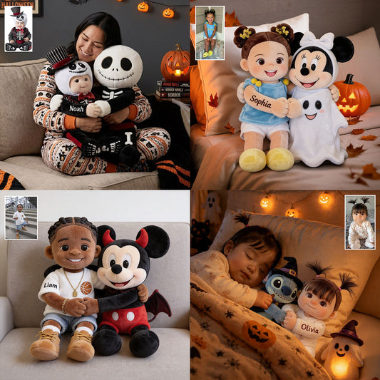 Halloween Cartoon - Personalized Mouse Premium Faux Fur Pillow