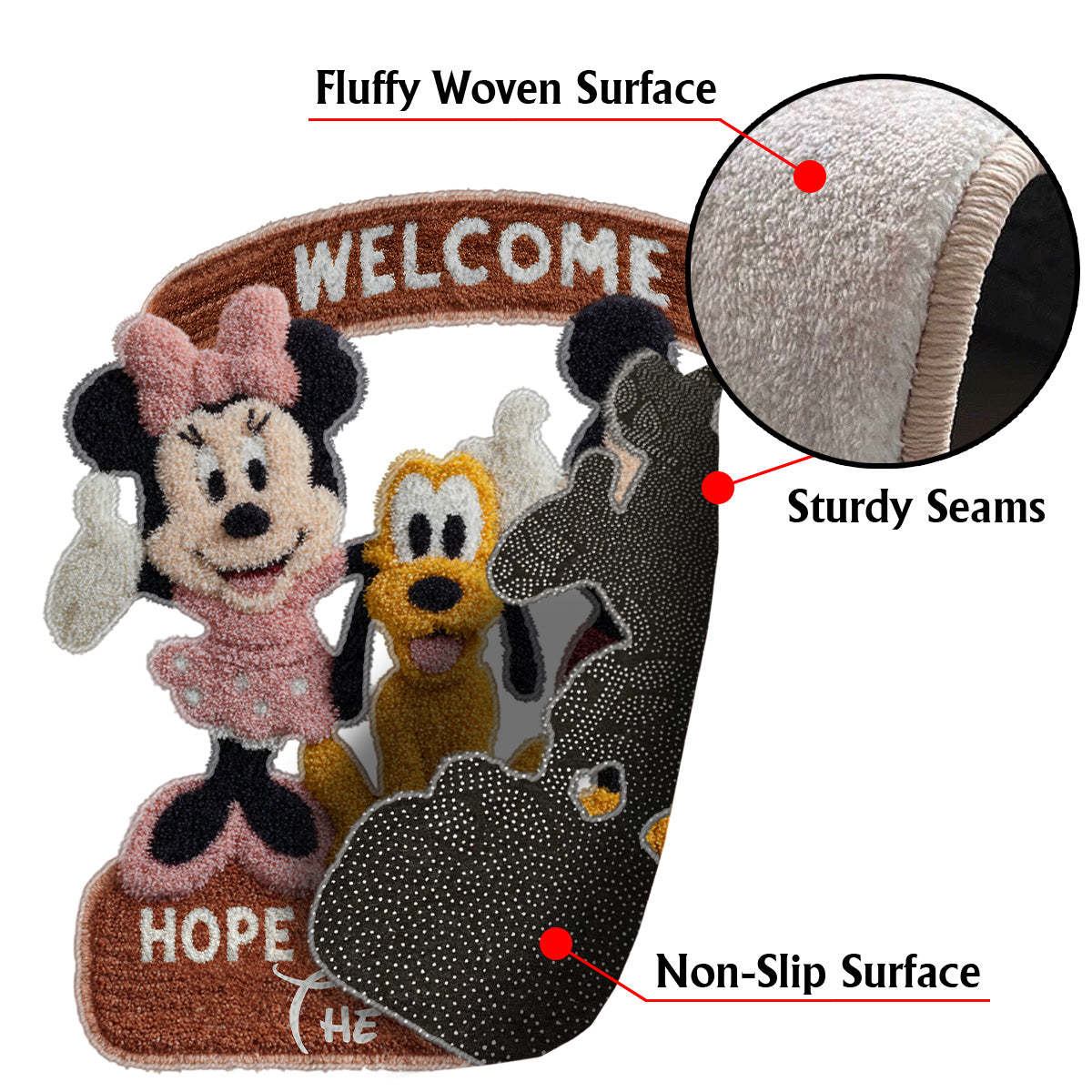 Welcome Hope You Like Dogs - Personalized Mouse Non-Slip Tufted Rug