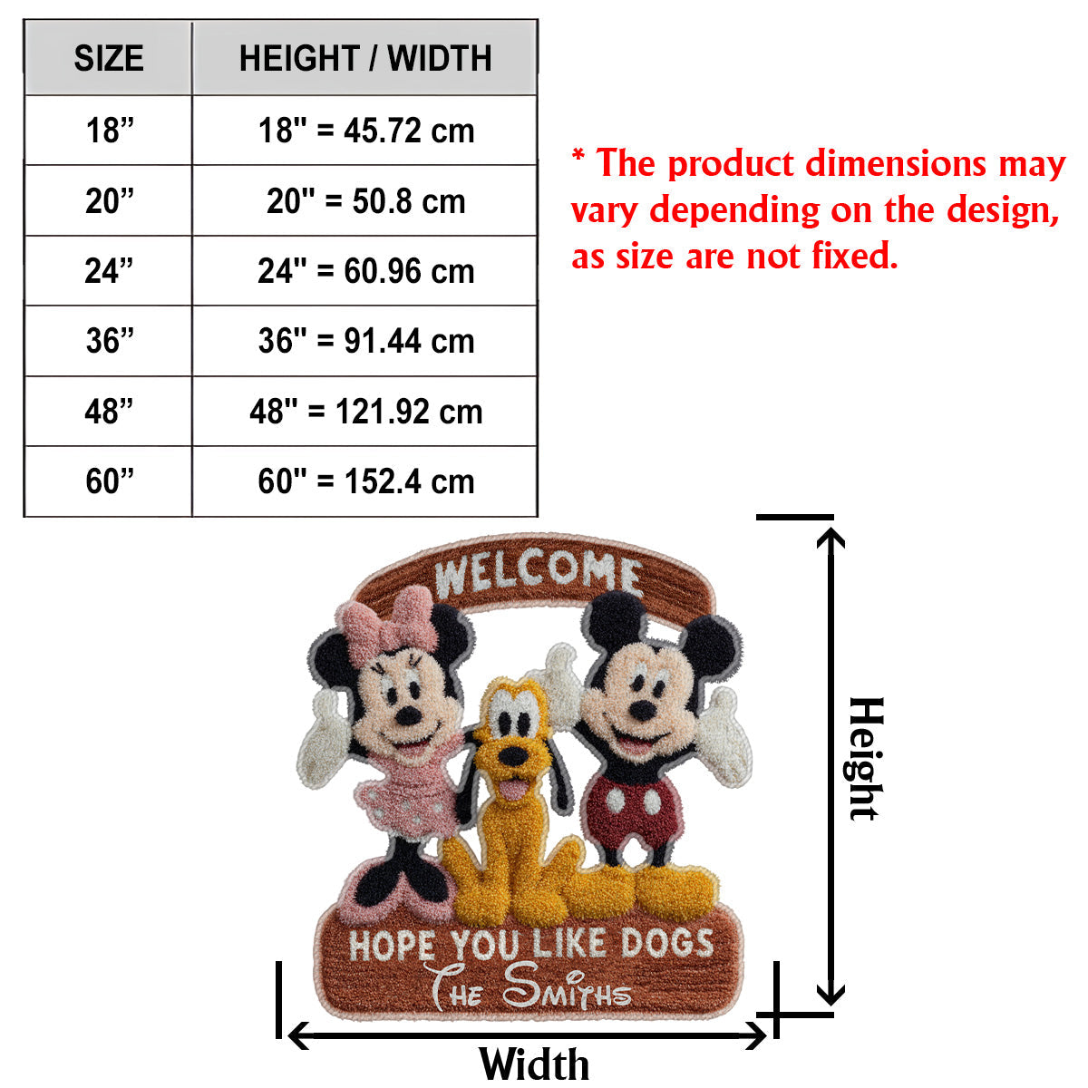 Welcome Hope You Like Dogs - Personalized Mouse Non-Slip Tufted Rug