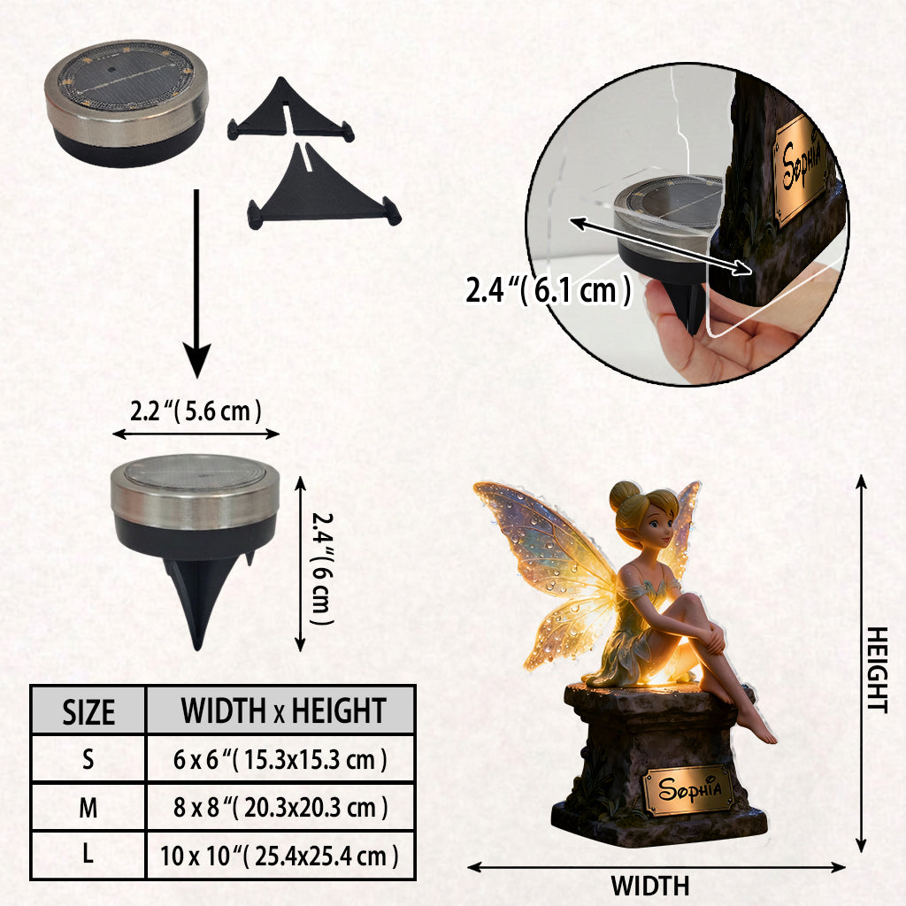 Magical Light - Personalized Flying Fairy Solar Acrylic Light