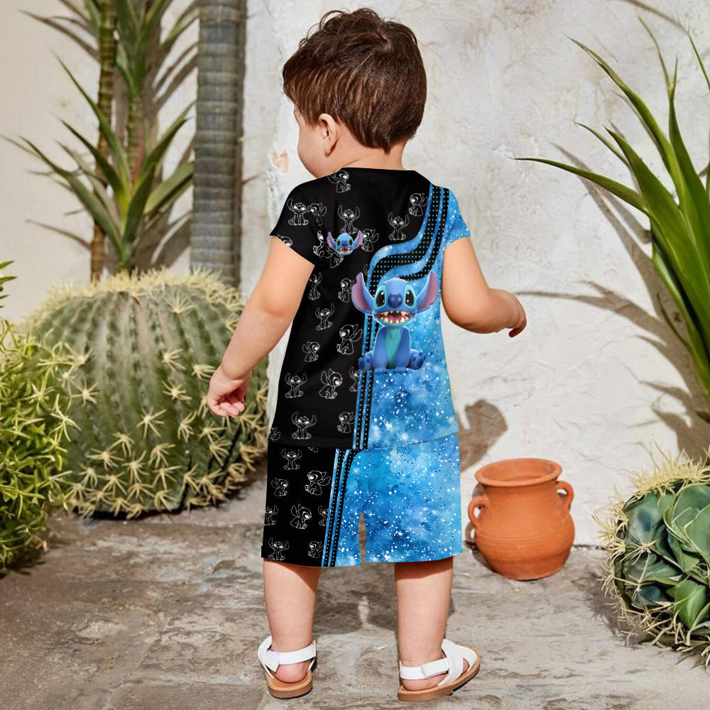 Ohana Summer Vibe - Personalized Ohana Kid T-shirt & Shorts