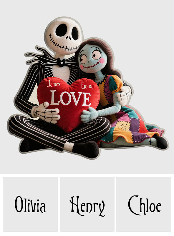 Perfect Gift For Couple - Personalized Nightmare Faux Fur Shaped Pillow